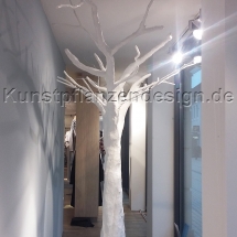 016 Stilisierter Kunstbaum weiß H.270cm , Dm.100x400cm-Seitansicht-1